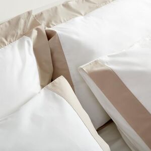 Catherine Lansfield Camalisa White/Neutral Oxford Pillow Cover 50x70cm Catherine Lansfield Camalisa White/Neutral Oxford Pillow Cover 50x70cm