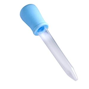 Ghulumn 5 ml Plastic Dropper Pipette Transparent Blue Liquid Medicine for Children