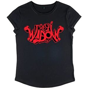 Marvel Women's Avengers Classic Street Widow Rolled Sleeve T-Shirt, Black, XL Marvel Women's Avengers Classic Street Widow Rolled Sleeve T-Shirt, Black, XL