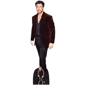 STAR CUTOUTS CS1154 Aaron Taylor-Johnson Brown Jacket Height 181cm Lifesize Cardboard Cut Out With Mini Ideal for Celebrity Theme, Television, Movie Fans, Birthdays & VIP Events STAR CUTOUTS CS1154 Aaron Taylor-Johnson Brown Jacket Height 181cm Lifesize Cardboard Cut Out With Mini Ideal for Celebrity Theme, Television, Movie Fans, Birthdays & VIP Events