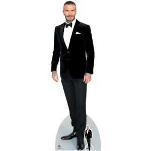 STAR CUTOUTS Ltd CS782 Lifesize Cardboard Cutout David Beckham Smart Black Suit Bow Tie 186cm with Free Mini Standee, Multicolour STAR CUTOUTS Ltd CS782 Lifesize Cardboard Cutout David Beckham Smart Black Suit Bow Tie 186cm with Free Mini Standee, Multicolour