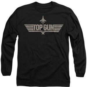 Top Gun Paramount, Monotoned Logo Mens Long Sleeve T Shirt, Black, X-Large Top Gun Paramount, Monotoned Logo Mens Long Sleeve T Shirt, Black, X-Large