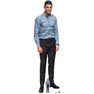STAR CUTOUTS CS1138 Ronaldo Blue Shirt Height 188cm Lifesize Cardboard Cut Out With Mini STAR CUTOUTS CS1138 Ronaldo Blue Shirt Height 188cm Lifesize Cardboard Cut Out With Mini
