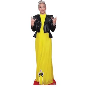 STAR CUTOUTS Ltd CS795 Pink Pop Rock Star Cardboard Standee Perfect for Parties, Gifting and Events 5ft 6in 170cm Tall with Free Table top Cutout, Solid, Multicolour, Regular STAR CUTOUTS Ltd CS795 Pink Pop Rock Star Cardboard Standee Perfect for Parties, Gifting and Events 5ft 6in 170cm Tall with Free Table top Cutout, Solid, Multicolour, Regular