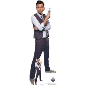STAR CUTOUTS SC4433 14th Doctor Who Waistcoat Star Mini Cardboard Cutout with Mini Ideal for Doctor Who Fans, Parties, Collectors and Events STAR CUTOUTS SC4433 14th Doctor Who Waistcoat Star Mini Cardboard Cutout with Mini Ideal for Doctor Who Fans, Parties, Collectors and Events