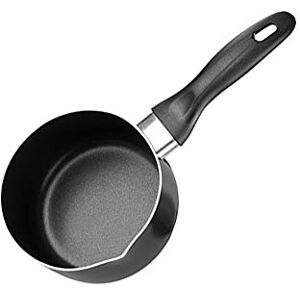 Chef Aid Non Stick Milk Pan, 14 Cm High Grade Aluminium Pan with Pouring Lip and Stay Cool Handle, for Use On Gas, Electric and Ceramic Hobs, Black Chef Aid Non Stick Milk Pan, 14 Cm High Grade Aluminium Pan with Pouring Lip and Stay Cool Handle, for Use On Gas, Electric and Ceramic Hobs, Black