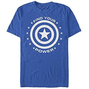 Marvel Avengers Classic-Captain Power Organic Short Sleeve T-Shirt, Bright Blue, S Marvel Avengers Classic-Captain Power Organic Short Sleeve T-Shirt, Bright Blue, S
