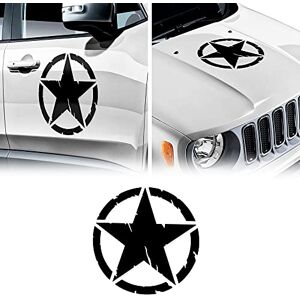 4R Quattroerre.it 2 x 17110 Army Star Army Star Stickers for Jeep Renegade Car Bonnet Front Door Diameter 33 cm Matt Black 4R Quattroerre.it 2 x 17110 Army Star Army Star Stickers for Jeep Renegade Car Bonnet Front Door Diameter 33 cm Matt Black