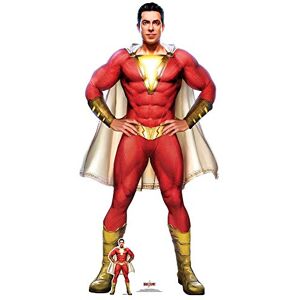STAR CUTOUTS Ltd SC1337 Shazam Cape Stylised (Zachary Levi) Lifesize Cardboard Cutout 190cm Tall 104cm Wide, Solid, Multicolour, Regular STAR CUTOUTS Ltd SC1337 Shazam Cape Stylised (Zachary Levi) Lifesize Cardboard Cutout 190cm Tall 104cm Wide, Solid, Multicolour, Regular