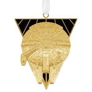 Hallmark Premium Golden Millennium Falcon Ornament, Star Wars Tree Decoration, Hanging Ornament, Collectable Star Wars Ornament, Christmas, Birthday, Gold Hallmark Premium Golden Millennium Falcon Ornament, Star Wars Tree Decoration, Hanging Ornament, Collectable Star Wars Ornament, Christmas, Birthday, Gold