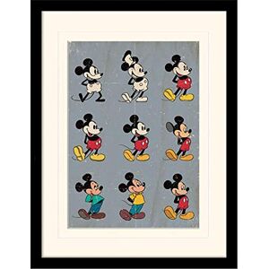 Pyramid Disney Junior MP11549P-PL Mickey Mouse 30 x 40 cm "Evolution" Mounted and Framed Print Pyramid Disney Junior MP11549P-PL Mickey Mouse 30 x 40 cm "Evolution" Mounted and Framed Print