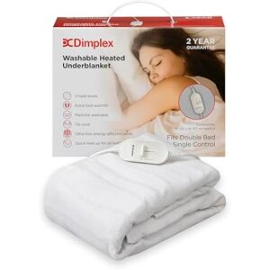 Dimplex DXUBDB Machine Washable Heated Under Blanket With Extra Foot Warmth Double White Dimplex DXUBDB Machine Washable Heated Under Blanket With Extra Foot Warmth Double White