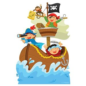 STAR CUTOUTS SC1345 Pirate Ship Adventure Star Mini Cardboard Cutout – Fun Nautical Display for Fans, Kids’ Rooms, Parties & Collections 89cm STAR CUTOUTS SC1345 Pirate Ship Adventure Star Mini Cardboard Cutout – Fun Nautical Display for Fans, Kids’ Rooms, Parties & Collections 89cm