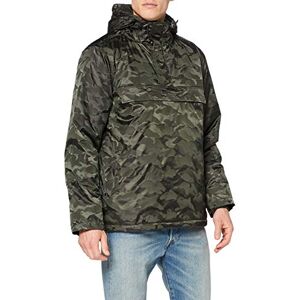 Urban Classics Men's Padded Camo Pull Over Jacket, Green (Dark Olive 551), S Urban Classics Men's Padded Camo Pull Over Jacket, Green (Dark Olive 551), S