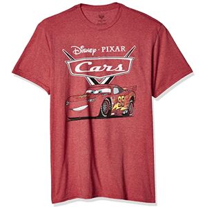 Disney Men's Cars Lightning McQueen T-Shirt, Red Heather, XL Disney Men's Cars Lightning McQueen T-Shirt, Red Heather, XL
