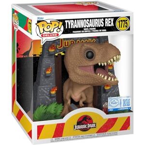 Funko POP! Deluxe: Jurassic Park T-Rex w/Gates Collectable Vinyl Figure Gift Idea Official Merchandise Toys for Kids & Adults Movies Fans Model Figure for Collectors Funko POP! Deluxe: Jurassic Park T-Rex w/Gates Collectable Vinyl Figure Gift Idea Official Merchandise Toys for Kids & Adults Movies Fans Model Figure for Collectors