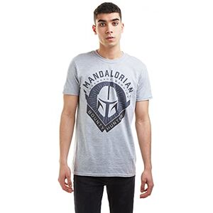 Star Wars Men's Mandalorian Bounty Hunter T Shirt, Bounty Hunter Grey Marl, XL UK Star Wars Men's Mandalorian Bounty Hunter T Shirt, Bounty Hunter Grey Marl, XL UK