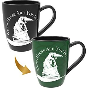 WOW! STUFF Harry Potter Sorting Hat Mug Slytherin Heat Reveals The Hidden Hogwarts House Thermal Pattern Change, Black WOW! STUFF Harry Potter Sorting Hat Mug Slytherin Heat Reveals The Hidden Hogwarts House Thermal Pattern Change, Black