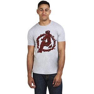 Marvel Press Marvel Men's Avengers Cracked T Shirt, Grey (Grey Marl Spo), XL UK Marvel Press Marvel Men's Avengers Cracked T Shirt, Grey (Grey Marl Spo), XL UK