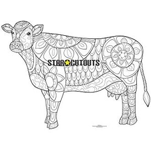 STAR CUTOUTS SCC021 Cow Relax Colour Craft & Keep Cardboard Cutout/Standee/Standup, Solid, Multicolour, Regular STAR CUTOUTS SCC021 Cow Relax Colour Craft & Keep Cardboard Cutout/Standee/Standup, Solid, Multicolour, Regular