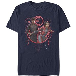 Marvel The Eternals-DRUIG and MAKKARI Duo Organic Short Sleeve T-Shirt, Navy Blue, XL Marvel The Eternals-DRUIG and MAKKARI Duo Organic Short Sleeve T-Shirt, Navy Blue, XL