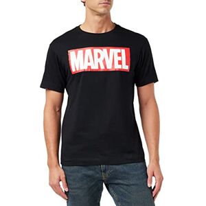 Marvel Men's Comics Core Logo T Shirt, Black, S UK Marvel Men's Comics Core Logo T Shirt, Black, S UK