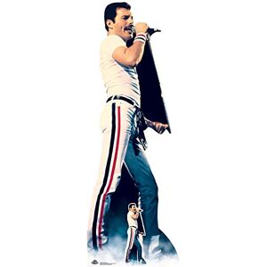 STAR CUTOUTS Ltd CS700 Lifesize Cardboard Figure of Freddie Mercury 1982 Colour with Free Desktop Standup Standee Perfect for Fans, Parties, Collectors and Events, Solid, Multicolour STAR CUTOUTS Ltd CS700 Lifesize Cardboard Figure of Freddie Mercury 1982 Colour with Free Desktop Standup Standee Perfect for Fans, Parties, Collectors and Events, Solid, Multicolour