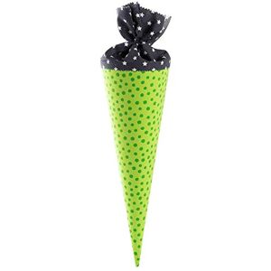 Goldbuch 93551 School Cone with Dots and Star Pattern, Siblings School Cone 35 cm, Green/Black, Gift Packaging for Many Occasions, for First Day of School and Back to School Goldbuch 93551 School Cone with Dots and Star Pattern, Siblings School Cone 35 cm, Green/Black, Gift Packaging for Many Occasions, for First Day of School and Back to School