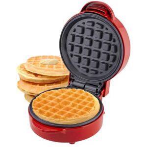 SENSIOHOME Sensio Home Mini Waffle Maker Machine Red Non Stick Coating Recipes Included Fun Snack Maker Compact Size Indicator Light Cool Touch 550W SENSIOHOME Sensio Home Mini Waffle Maker Machine Red Non Stick Coating Recipes Included Fun Snack Maker Compact Size Indicator Light Cool Touch 550W