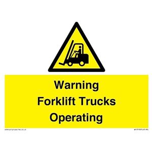 Viking Warning Forklift Trucks Operating Sign 200x150mm A5L Viking Warning Forklift Trucks Operating Sign 200x150mm A5L