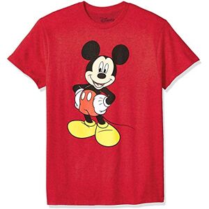 Disney Men's Classic Mickey Mouse Full Size Graphic Short Sleeve T-Shirt, Red Heather, XL Disney Men's Classic Mickey Mouse Full Size Graphic Short Sleeve T-Shirt, Red Heather, XL