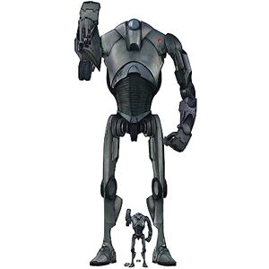 STAR CUTOUTS SC4288 Super Battle Droid Lifesize Cardboard Cutout Star Wars Collectible With Mini Great for parties, decorations and gifts STAR CUTOUTS SC4288 Super Battle Droid Lifesize Cardboard Cutout Star Wars Collectible With Mini Great for parties, decorations and gifts