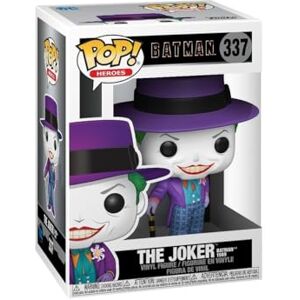 Funko Pop! Heroes: DC Batman 1989 The Joker with Hat 1/6 Quote for Rare Chase Variantease DC Comics Vinyl Collectible Figure Gift Idea Official Merchandise Comic Books Fans Funko Pop! Heroes: DC Batman 1989 The Joker with Hat 1/6 Quote for Rare Chase Variantease DC Comics Vinyl Collectible Figure Gift Idea Official Merchandise Comic Books Fans