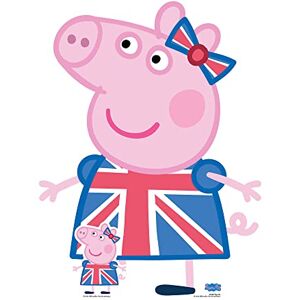 STAR CUTOUTS SC4241 Peppa Pig Union Jack Cardboard Cut Out With Mini Ideal for Displays, Events & VE Day Celebrations STAR CUTOUTS SC4241 Peppa Pig Union Jack Cardboard Cut Out With Mini Ideal for Displays, Events & VE Day Celebrations