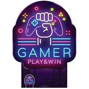 STAR CUTOUTS SC1402 Gamer Sign Cardboard Cutout Create The Perfect Family, Anniversary, Wedding, Birthday Party Decoration, Solid, Multicolour, Regular STAR CUTOUTS SC1402 Gamer Sign Cardboard Cutout Create The Perfect Family, Anniversary, Wedding, Birthday Party Decoration, Solid, Multicolour, Regular