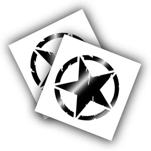 4R Quattroerre.it 2 x 17111 Army Star Stickers for Jeep Renegade Car Bonnet Front Door Diameter 33 cm Glossy Black 4R Quattroerre.it 2 x 17111 Army Star Stickers for Jeep Renegade Car Bonnet Front Door Diameter 33 cm Glossy Black