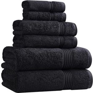 Superior Towel Cotton Black 6PC Set - Towels Superior Towel Cotton Black 6PC Set - Towels