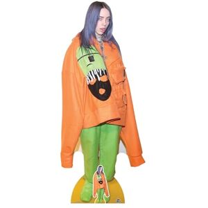 STAR CUTOUTS CS814 Billie Eilish Tongue Out Lifesize Cardboard Cutout with Free Mini Table Top Standee Height 163cm, Multicolour STAR CUTOUTS CS814 Billie Eilish Tongue Out Lifesize Cardboard Cutout with Free Mini Table Top Standee Height 163cm, Multicolour