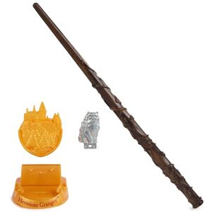 Wizarding World Harry Potter Authentic Hermione Granger Plastic Wand with Hogwarts Holder, Approx. 12 inch, Toy for Ages 14+, Fan Item, Gold Wizarding World Harry Potter Authentic Hermione Granger Plastic Wand with Hogwarts Holder, Approx. 12 inch, Toy for Ages 14+, Fan Item, Gold