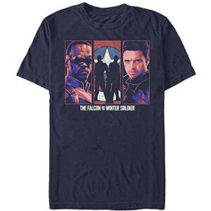 Marvel Falcon Winter Soldier Group Organic Short Sleeve T-Shirt, Navy Blue, S Marvel Falcon Winter Soldier Group Organic Short Sleeve T-Shirt, Navy Blue, S