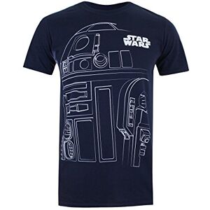 Star Wars Men's R2d2 Outline T Shirt, Blue (Navy), S UK Star Wars Men's R2d2 Outline T Shirt, Blue (Navy), S UK
