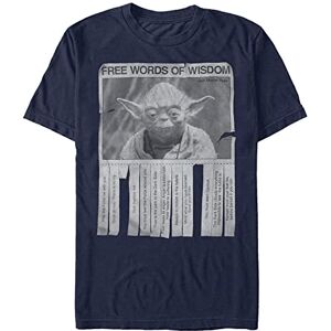 Star Wars Men's Words of Wisdom T-Shirt, Navy, Large Star Wars Men's Words of Wisdom T-Shirt, Navy, Large