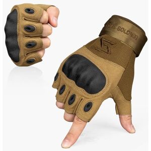 FREE SOLDIER Full Finger Outdoor Sports Cycling Biker Gloves Motorcycle Gloves Fingerless Glove for Hiking Climbing Cross Country Working Men's Gloves(M,Sand Fingerless) FREE SOLDIER Full Finger Outdoor Sports Cycling Biker Gloves Motorcycle Gloves Fingerless Glove for Hiking Climbing Cross Country Working Men's Gloves(M,Sand Fingerless)