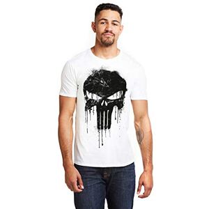 Marvel Men's Avengers Punisher Skull T Shirt, White (White White), M UK Marvel Men's Avengers Punisher Skull T Shirt, White (White White), M UK