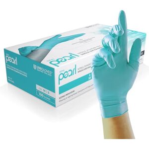 UNIGLOVES Aqua Blue Pearl Nitrile Examination Gloves UNIGLOVES Aqua Blue Pearl Nitrile Examination Gloves