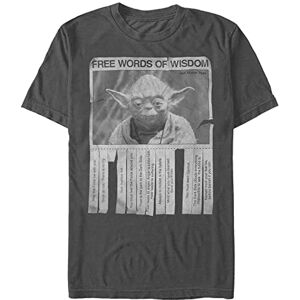 Star Wars Men's Words of Wisdom T-Shirt, Charcoal, XL Star Wars Men's Words of Wisdom T-Shirt, Charcoal, XL
