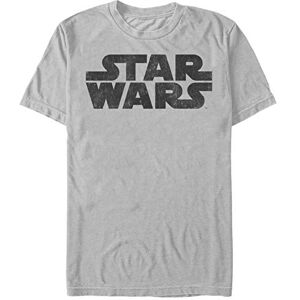 Star Wars Men's Simplest Logo Graphic Tee Shirt, Silver, Medium Star Wars Men's Simplest Logo Graphic Tee Shirt, Silver, Medium