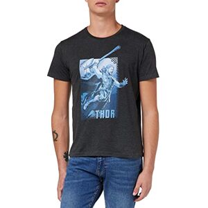 Marvel Men's Metlatmts022 T-Shirt, Charcoal, S Marvel Men's Metlatmts022 T-Shirt, Charcoal, S