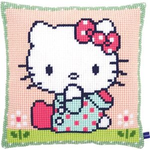Vervaco Cross Stitch Kit: Cushion: Hello Kitty: On The Lawn, Other, NA, 40 x 40cm Vervaco Cross Stitch Kit: Cushion: Hello Kitty: On The Lawn, Other, NA, 40 x 40cm