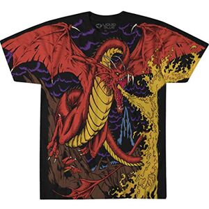 Liquid Blue Unisex's Dragon Vintage All Over Print Short Sleeve T-Shirt, Black, XL Liquid Blue Unisex's Dragon Vintage All Over Print Short Sleeve T-Shirt, Black, XL